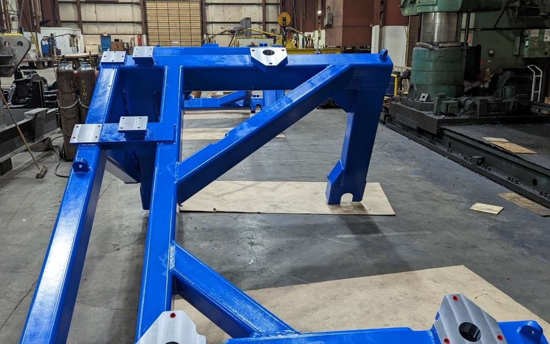 Large structural steel frame for national laboratory fabrication project